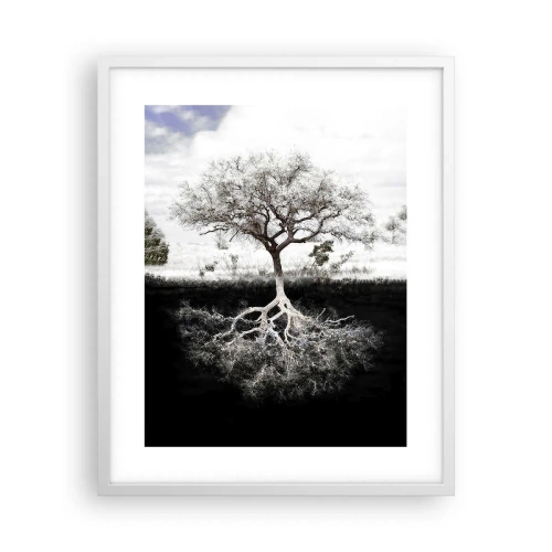 Plakat i hvid ramme - Opdagelse af verdens natur - 40x50 cm