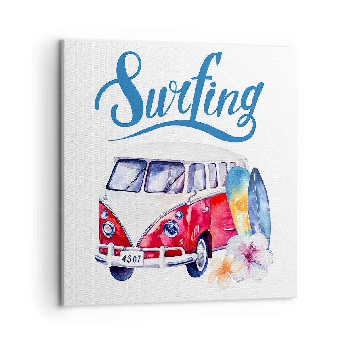 Lærredstryk - Billede på lærred - Agurk - en klassiker for surferen - 60x60 cm