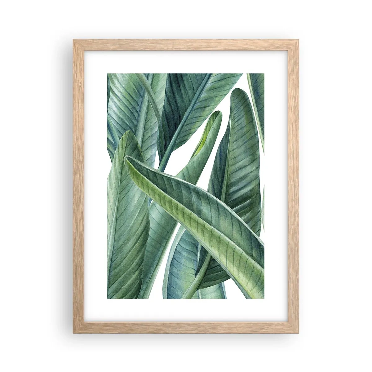 Plakat i ramme af lyst egetræ - Det grønne i sig selv - 30x40 cm