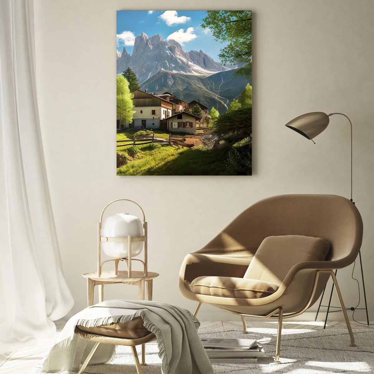 Billede på glas - Alpeidyl - 50x70 cm
