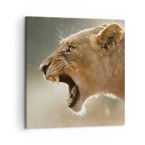 Lærredstryk - Billede på lærred - Prøv ikke at lytte - 50x50 cm