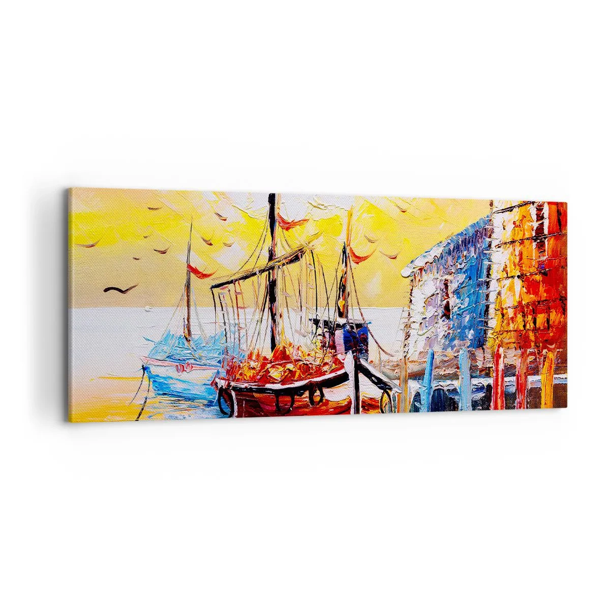 Lærredstryk - Billede på lærred - Glædelig tilbagevenden - 100x40 cm