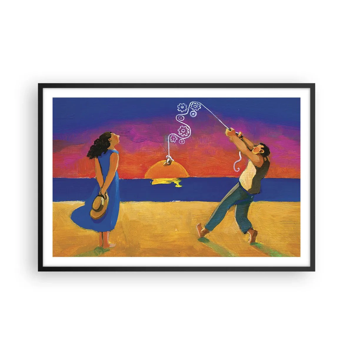 Plakat i sort ramme - Mere end en stjerne fra himlen - 91x61 cm