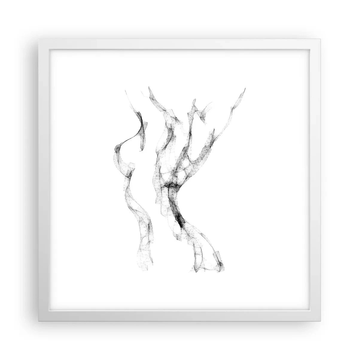 Plakat i hvid ramme - Smuk og stærk - 40x40 cm