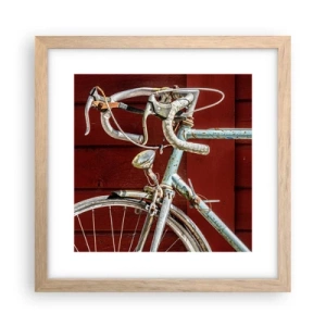 Plakat i ramme af lyst egetræ - Skabt til at sejre - 30x30 cm