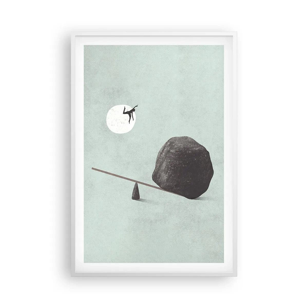 Plakat i hvid ramme - En drøm går i opfyldelse - 61x91 cm