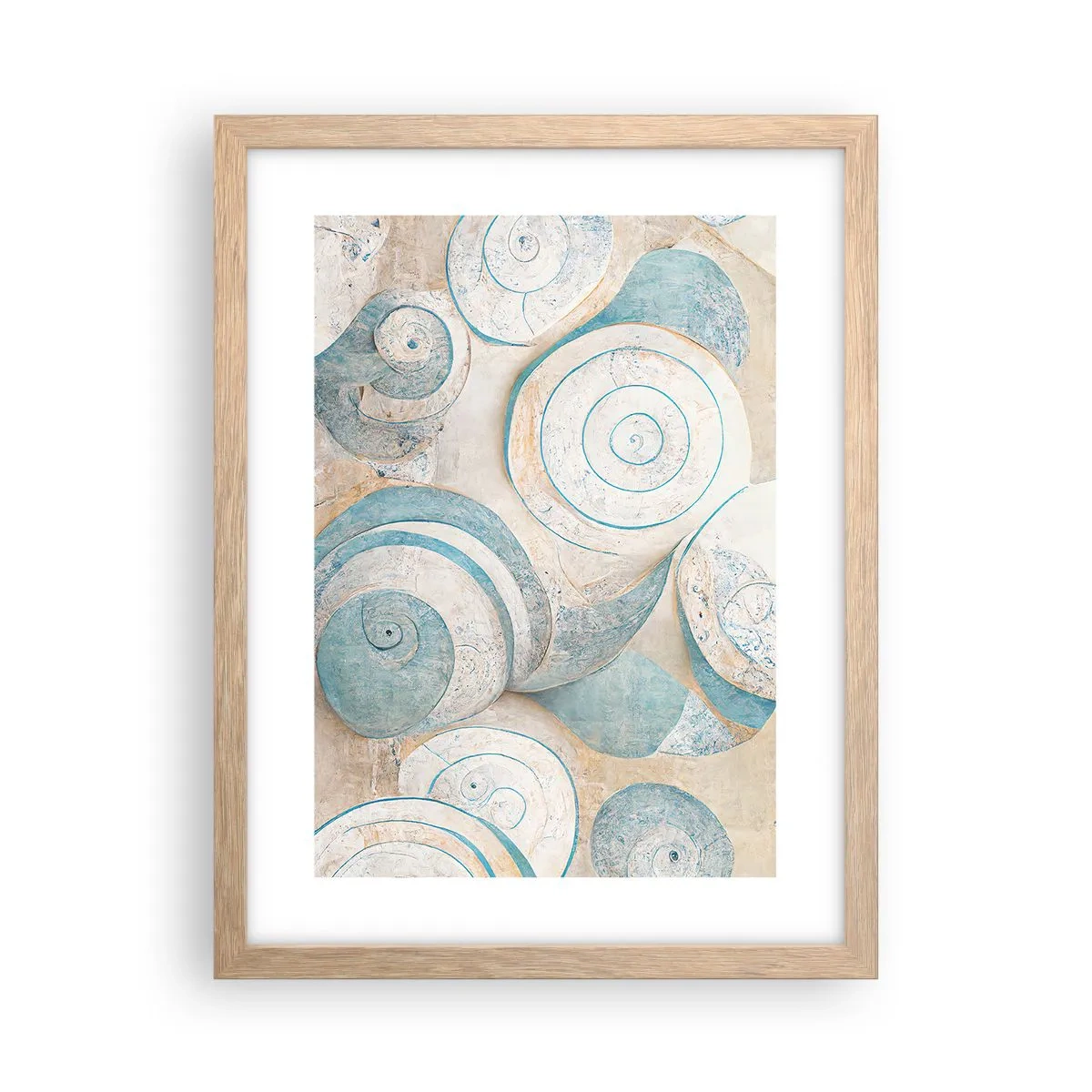 Plakat i ramme af lyst egetræ - Hvad gemmer skallen på? - 30x40 cm