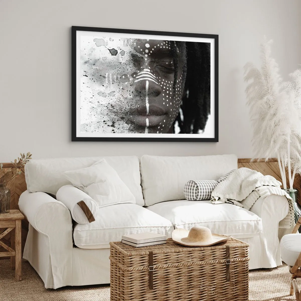 Plakat i sort ramme - Opdag den oprindelige ånd - 70x50 cm
