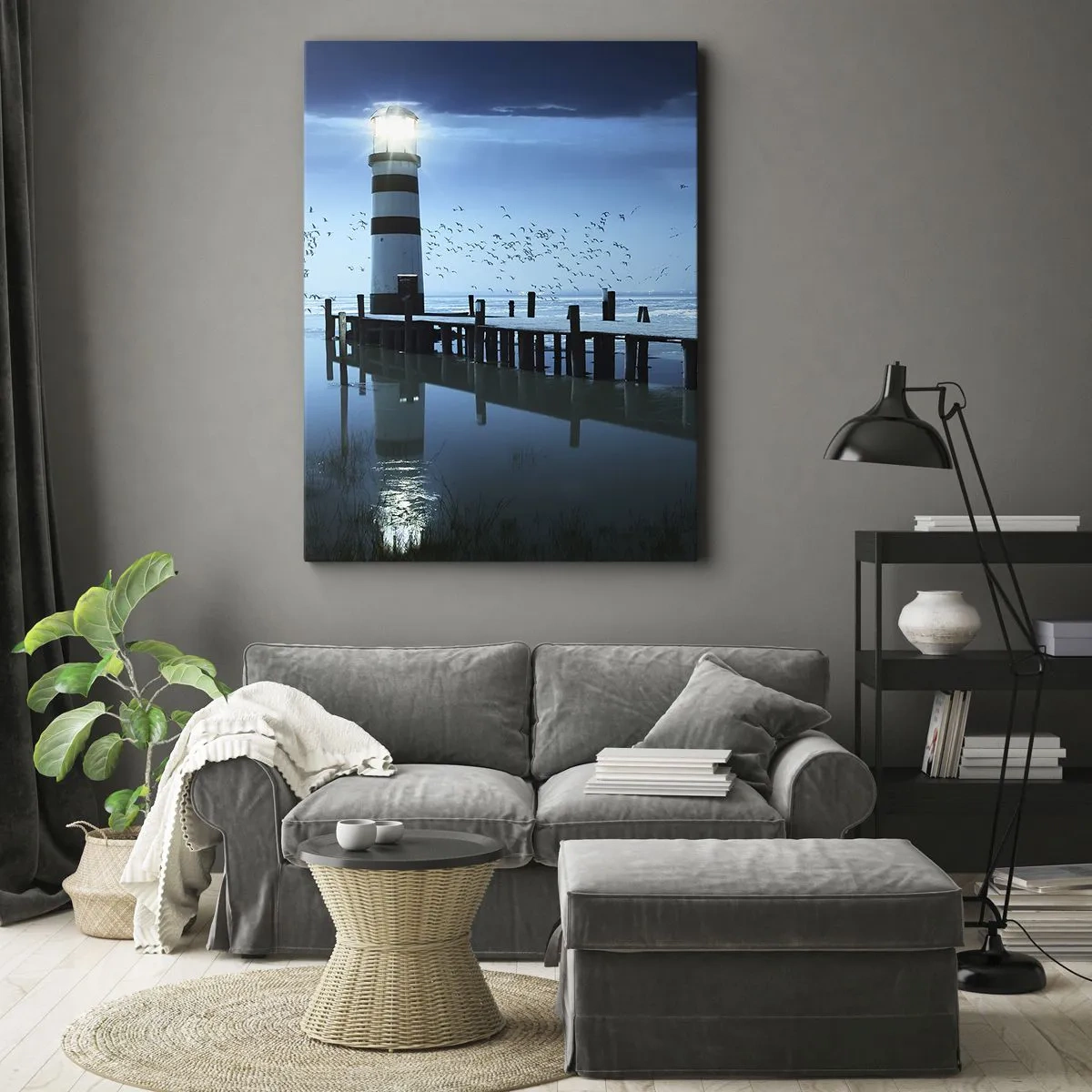 Lærredstryk - Billede på lærred - Og du er ikke bange for mørket - 50x70 cm