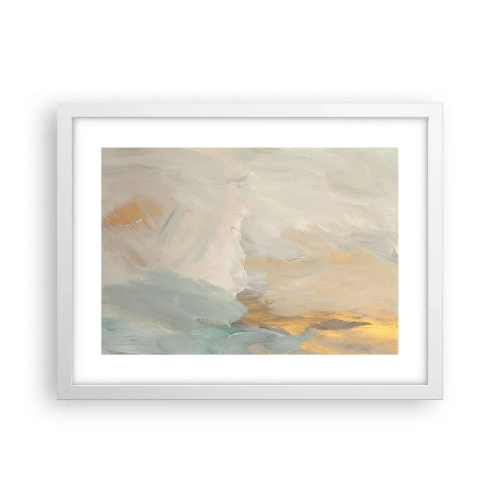 Plakat i hvid ramme - Abstraktion - blidhedens land - 40x30 cm