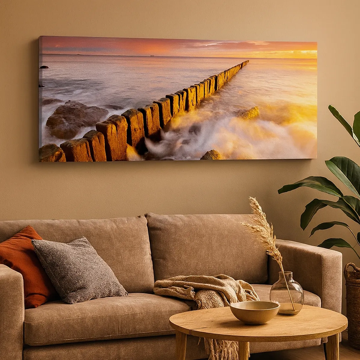 Lærredstryk - Billede på lærred - Bølgernes blidhed - 30x30 cm