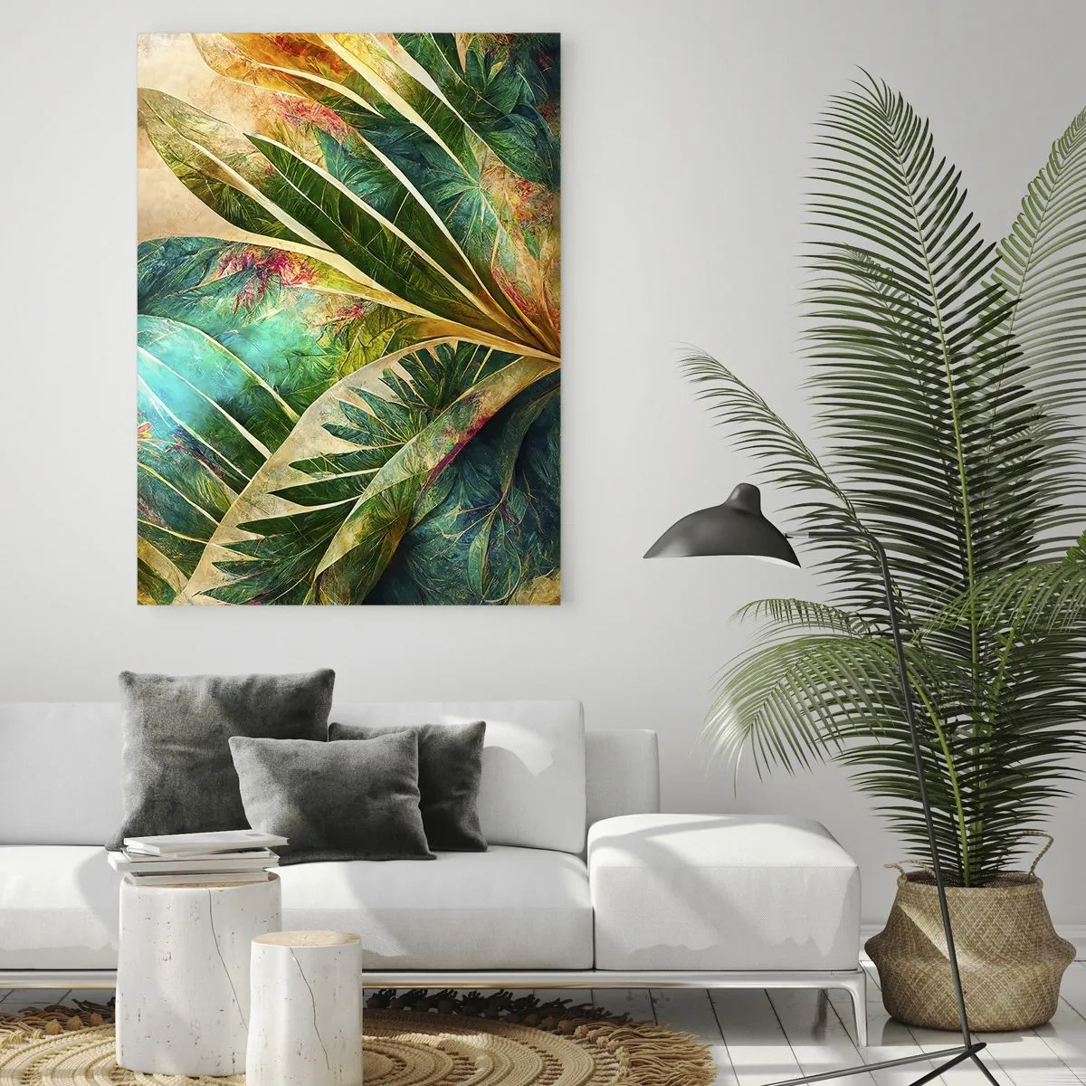 Billede på glas - Farver fra troperne - 50x70 cm