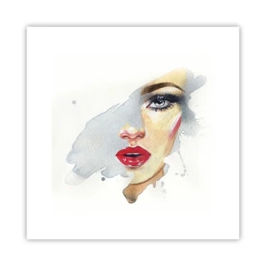 Plakat - Refleksion i en vanddråbe - 30x30 cm