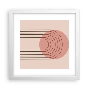 Plakat i hvid ramme - Uimodståelig tiltrækningskraft - 30x30 cm