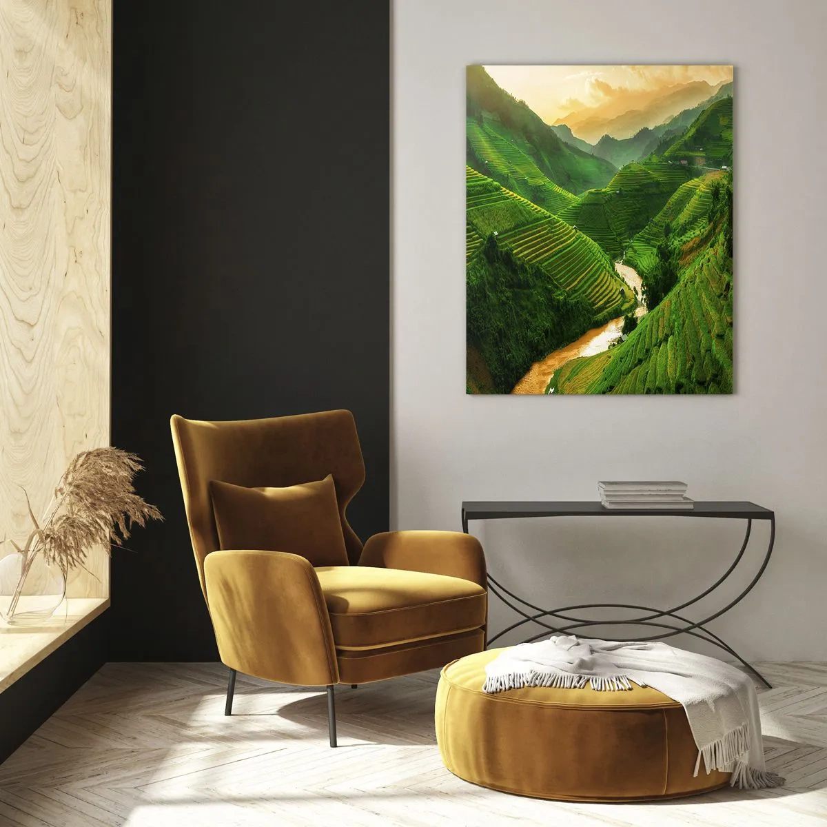 Billede på glas - Vietnamesisk dal - 50x70 cm