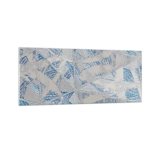 Billede på glas - I en gråblå labyrint - 100x40 cm