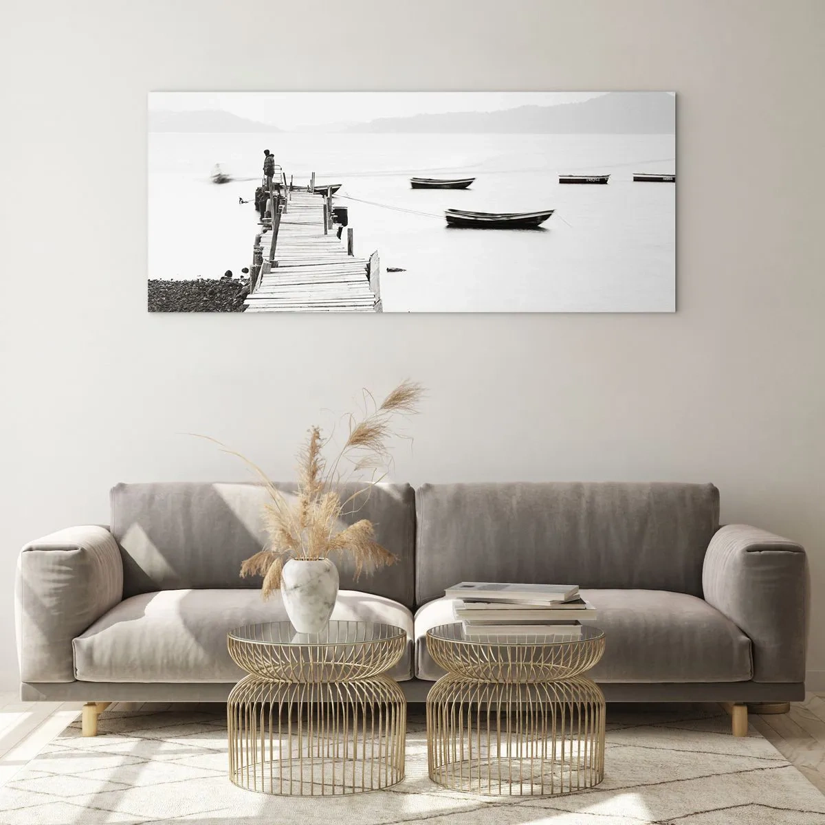 Billede på glas - Over stille og klart vand - 160x50 cm