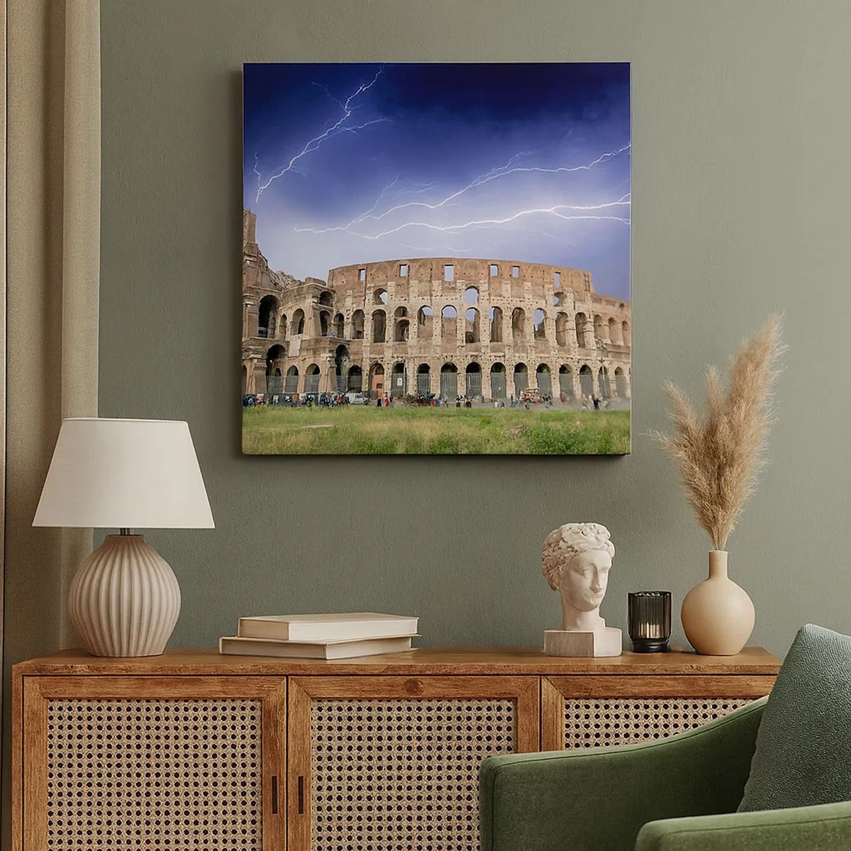 Lærredstryk - Billede på lærred - Kamparena - 30x30 cm