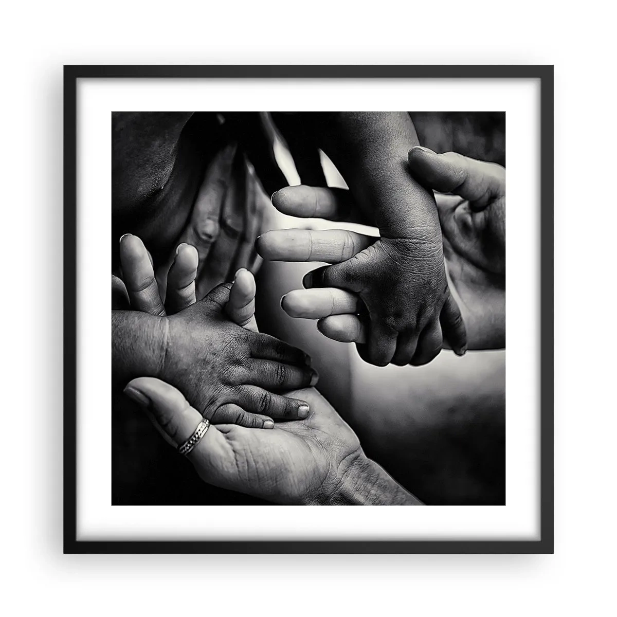 Plakat i sort ramme - At være menneske - 50x50 cm