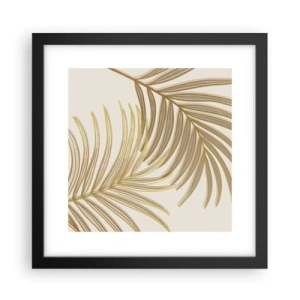 Plakat i sort ramme - Gylden palme! - 30x30 cm
