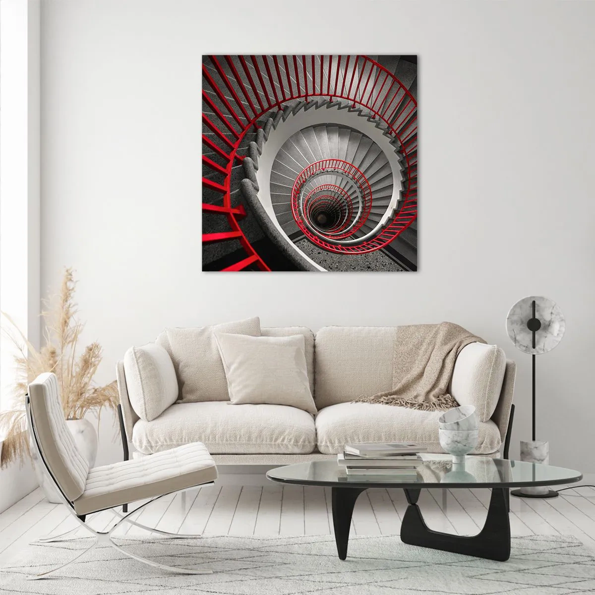 Billede på glas - Arkitektoniske lege - 40x40 cm