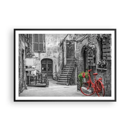 Plakat i sort ramme - Toscansk vej - 100x70 cm