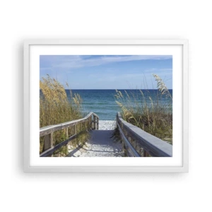 Plakat i hvid ramme - I solen, i vinden - 50x40 cm