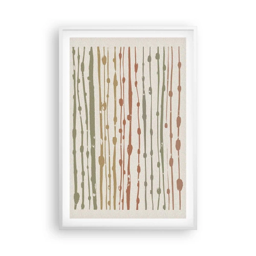 Plakat i hvid ramme - Musikalsk farvenotation - 61x91 cm