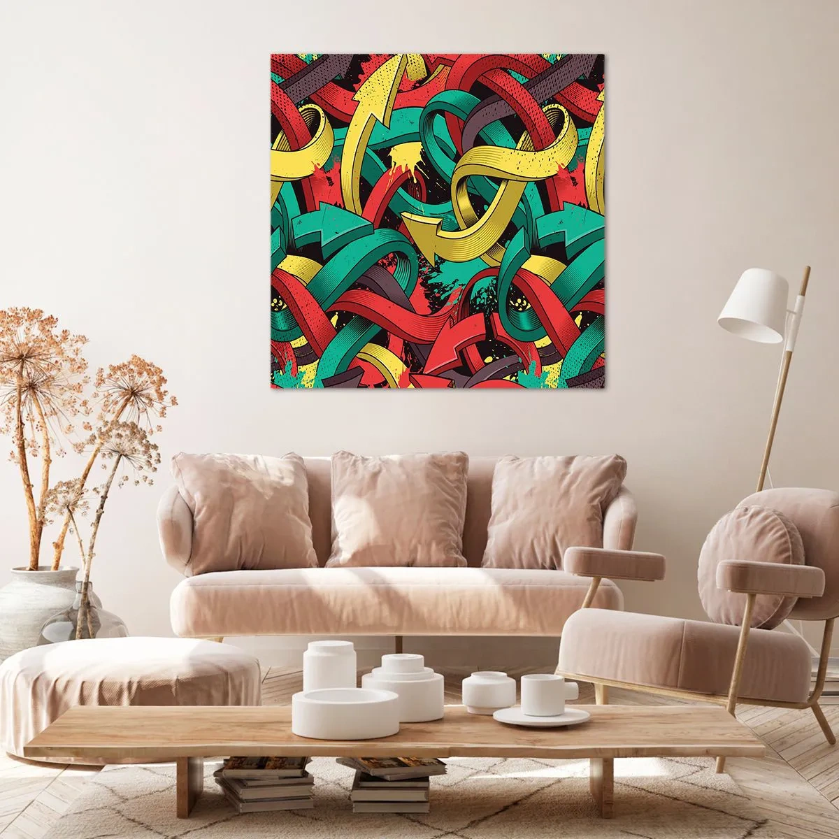 Lærredstryk - Billede på lærred - Hvilken vej skal man gå? - 70x70 cm