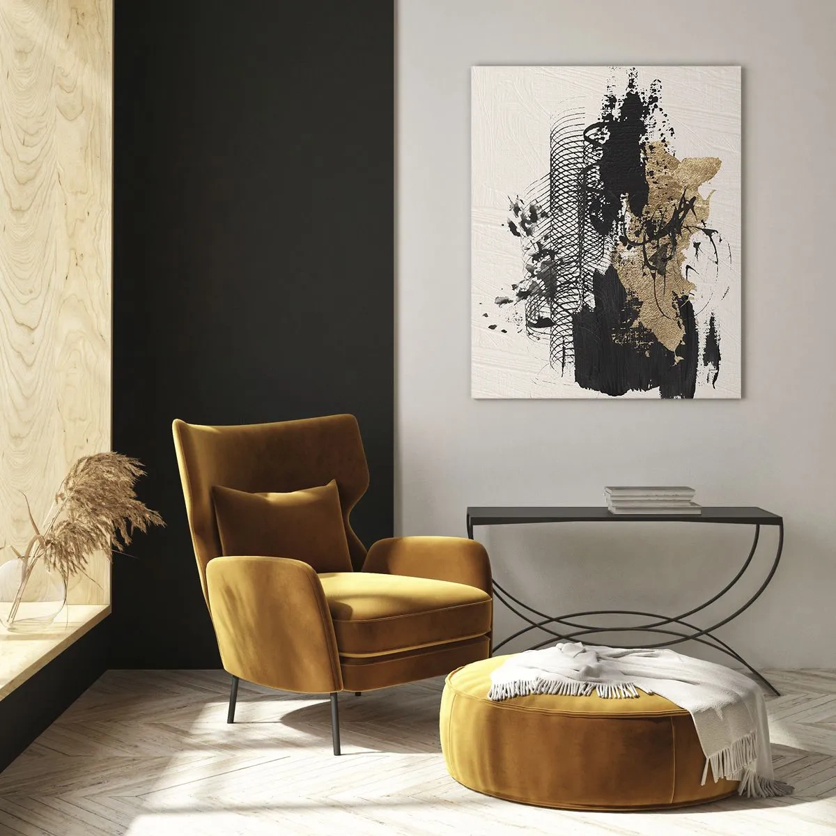 Billede på glas - Komposition med lidenskab - 50x70 cm