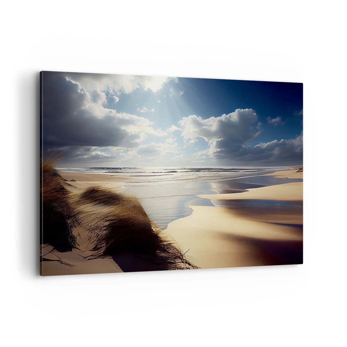 Lærredstryk - Billede på lærred - Strand, vild strand - 120x80 cm