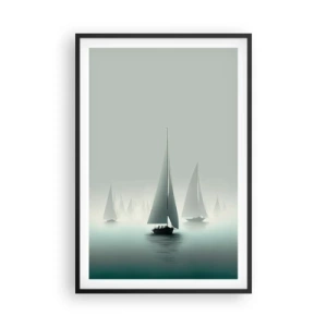 Plakat i sort ramme - Bygget af tåge - 61x91 cm