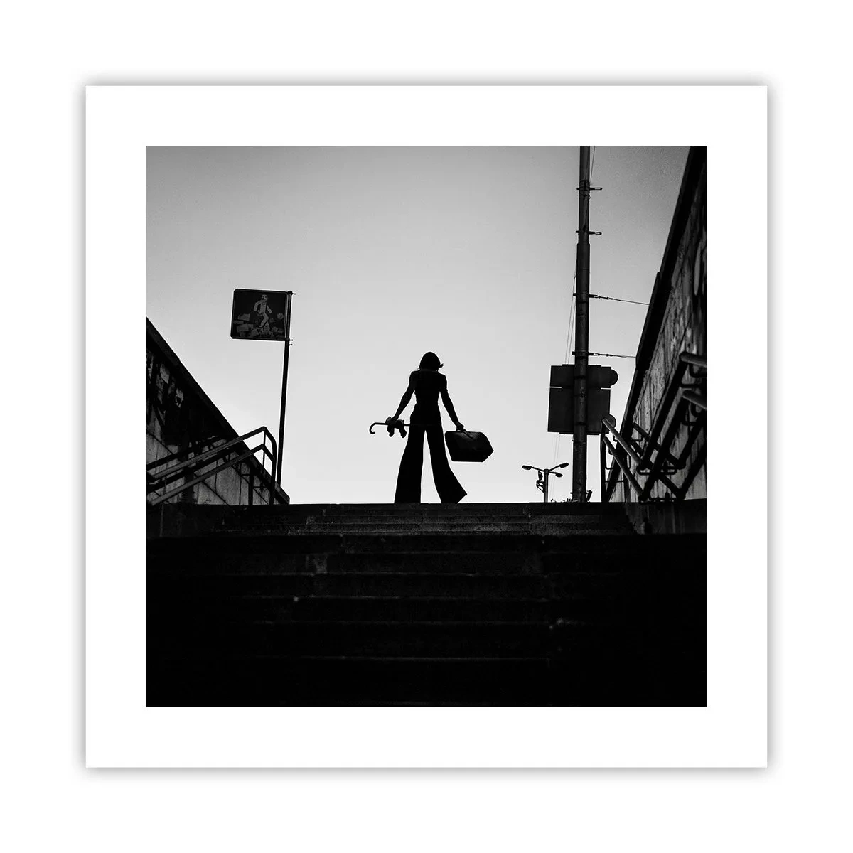 Plakat - Vandring i byen - 40x40 cm