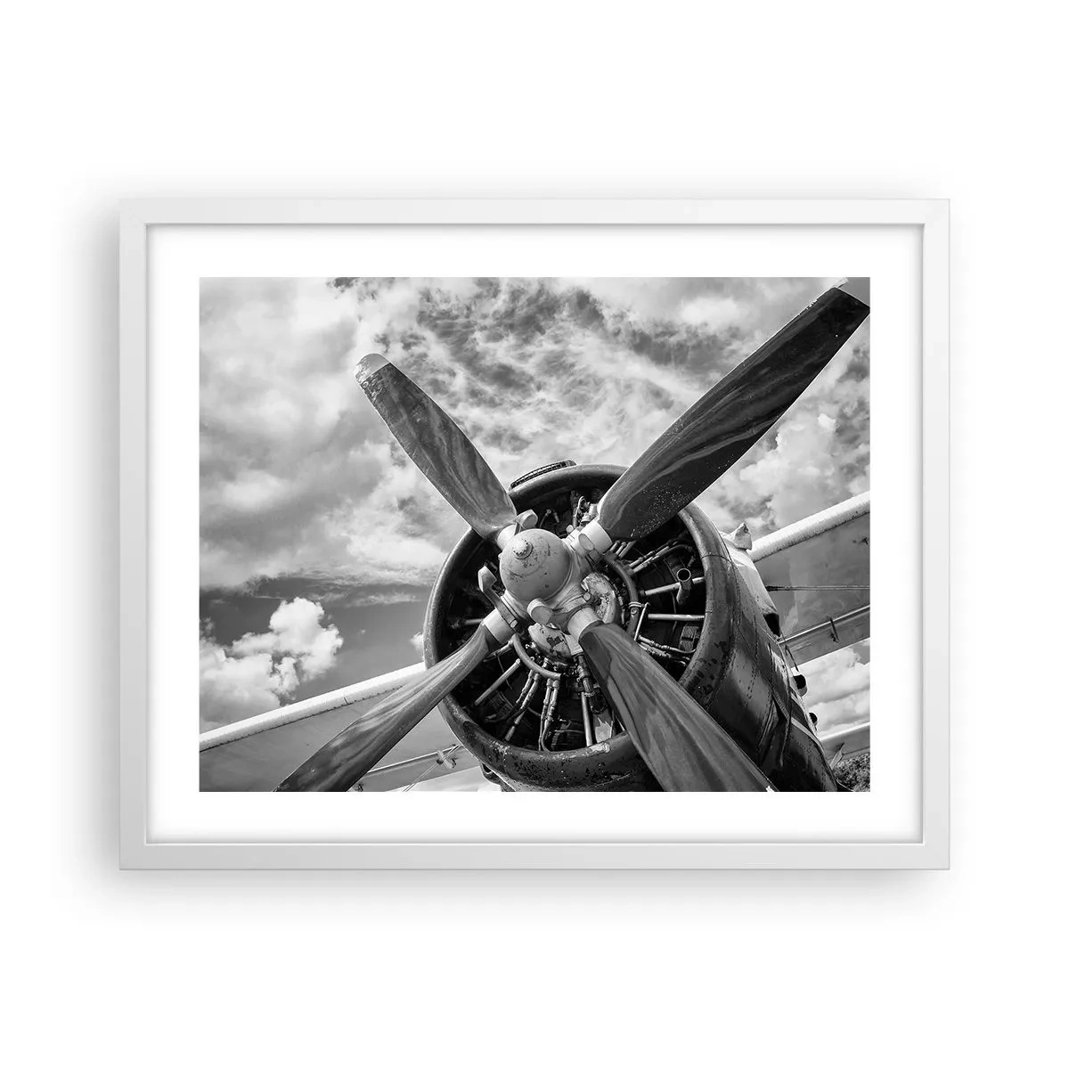 Plakat i hvid ramme - Himmelens erobrer - 50x40 cm