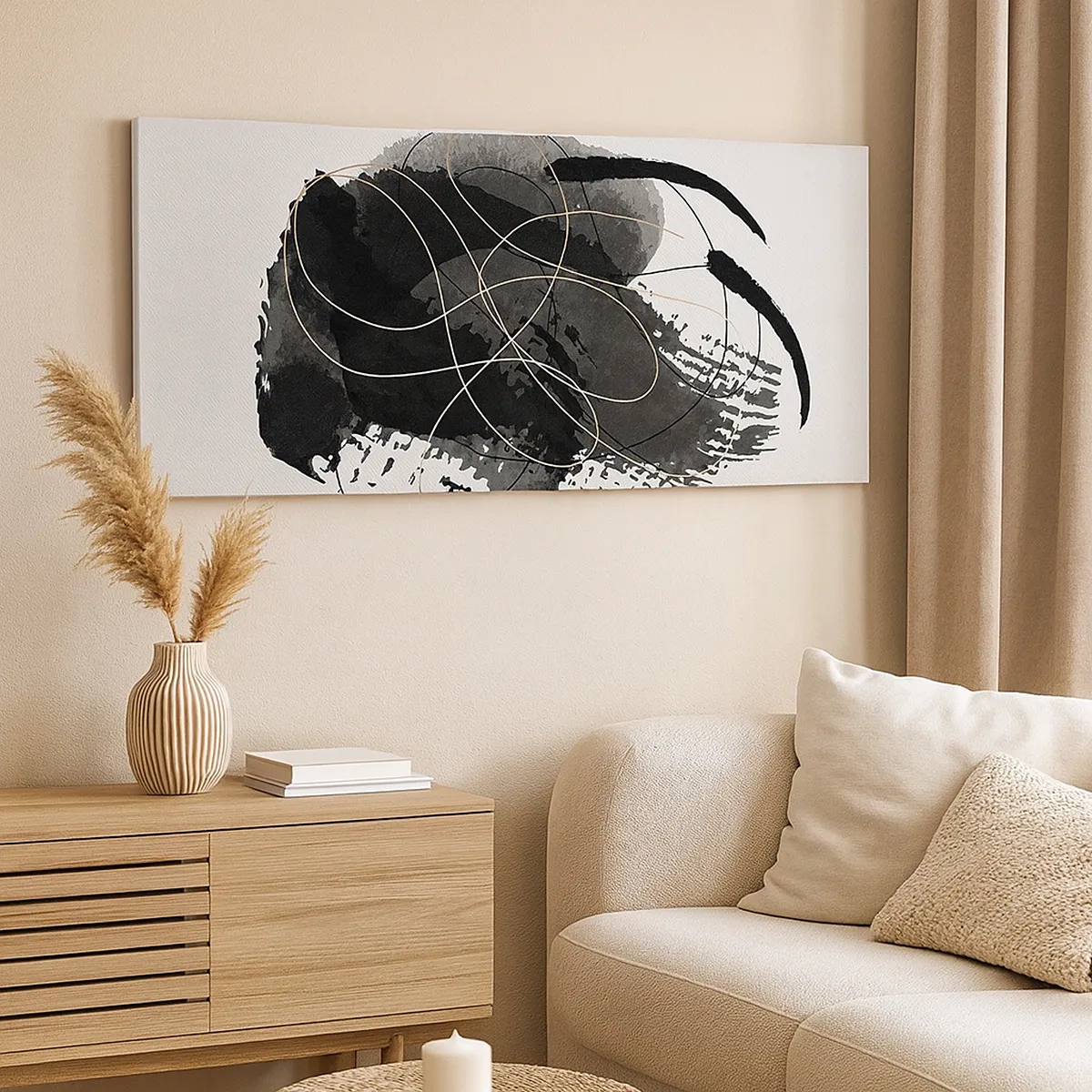 Lærredstryk - Billede på lærred - Kom frem fra det sorte - 30x30 cm