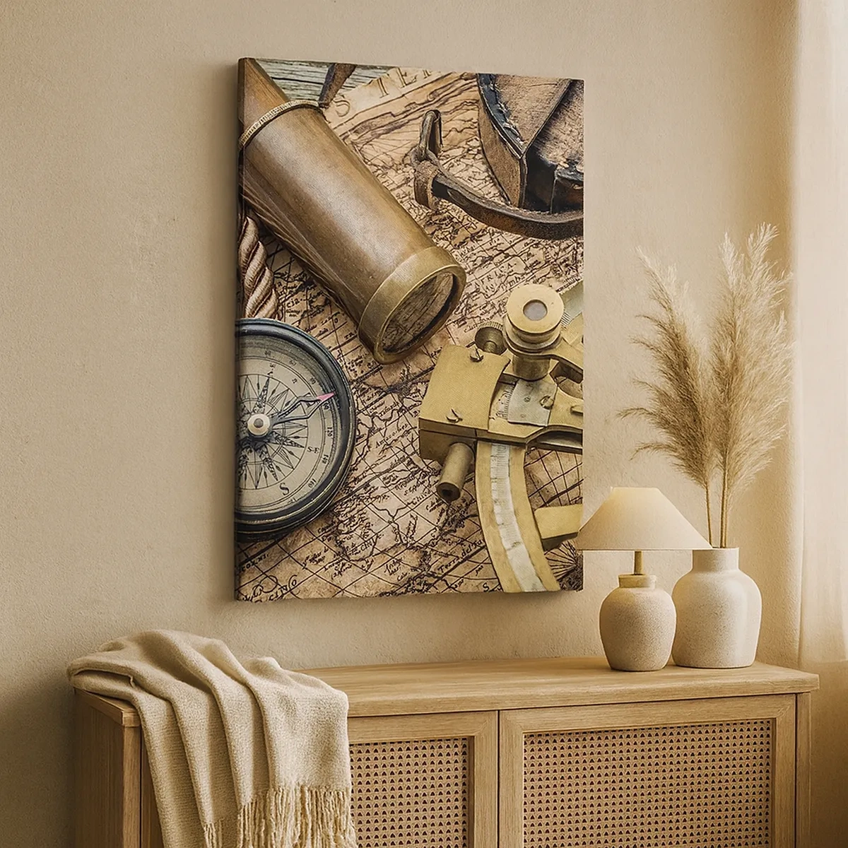 Lærredstryk - Billede på lærred - Fastlægge kursen - 50x70 cm