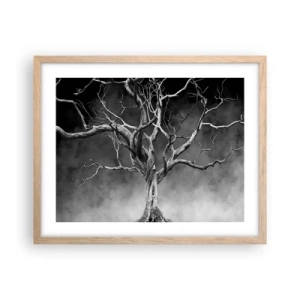 Plakat i ramme af lyst egetræ - Primær og hellig - 50x40 cm
