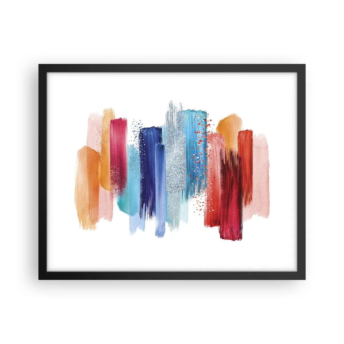 Plakat i sort ramme - Op og ned - 50x40 cm