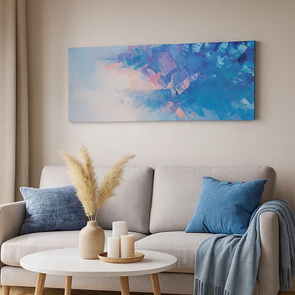 Lærredstryk - Billede på lærred - Vinter abstraktion - 30x30 cm