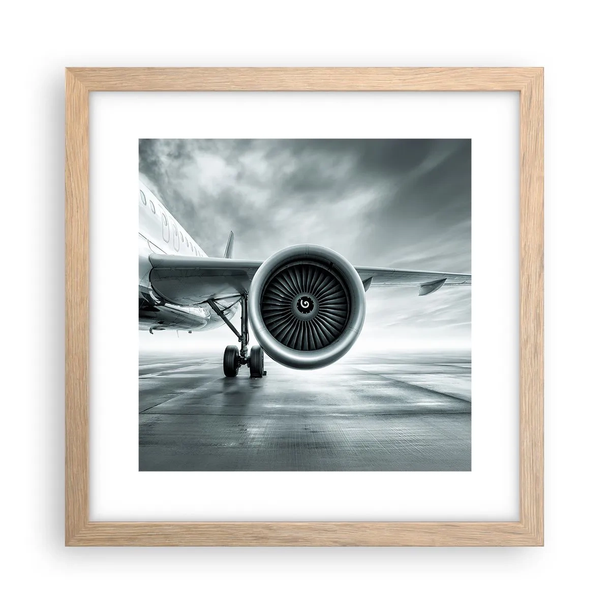 Plakat i ramme af lyst egetræ - Der er kraft! - 30x30 cm