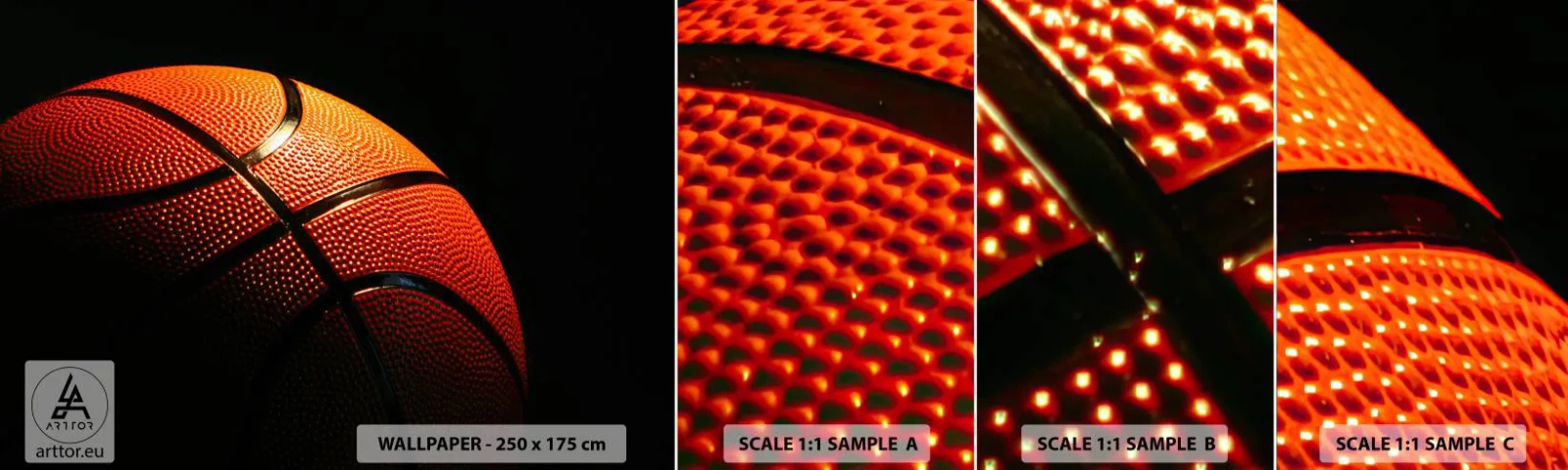 Fototapet Prøve Standard Eco - Smuk som en planet - Sport, Basketball, Basketball - 100x30 cm