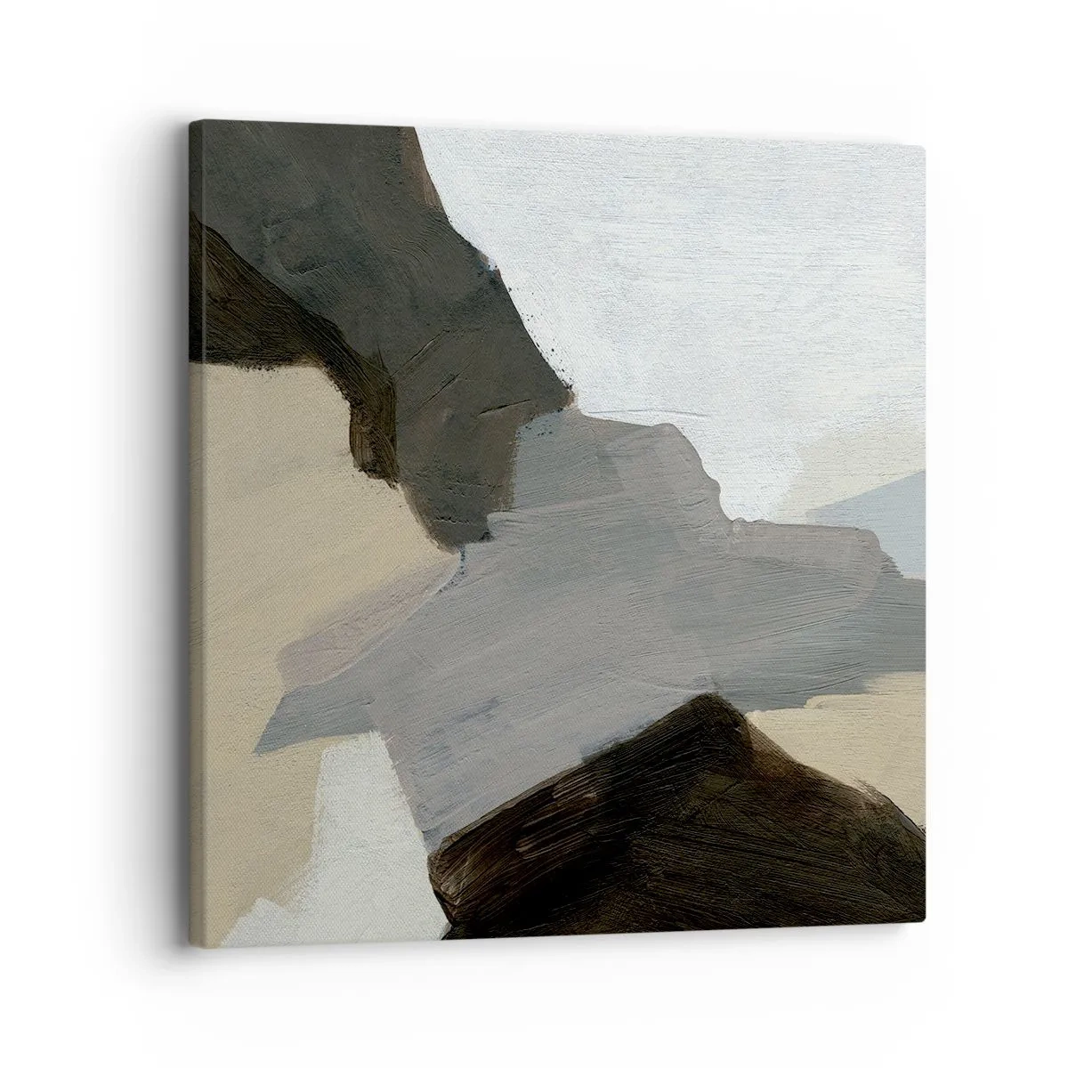 Lærredstryk - Billede på lærred - Abstraktion: afsked med det grå - 30x30 cm