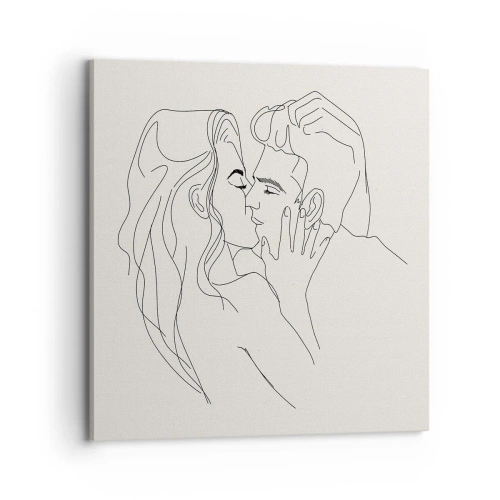 Lærredstryk - Billede på lærred - Forviklet i følelser - 70x70 cm