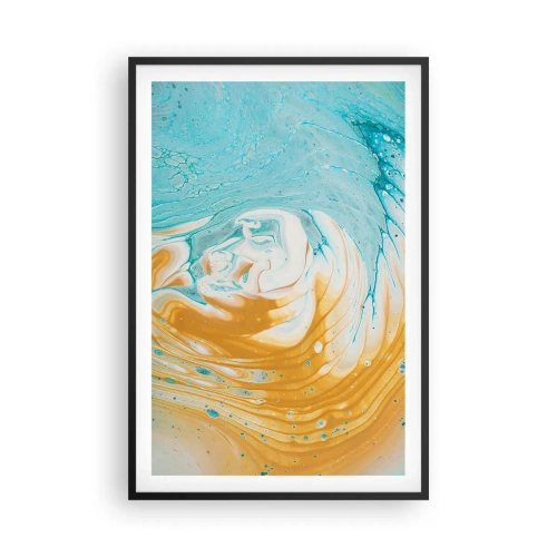 Plakat i sort ramme - Pastel hvirvel - 61x91 cm