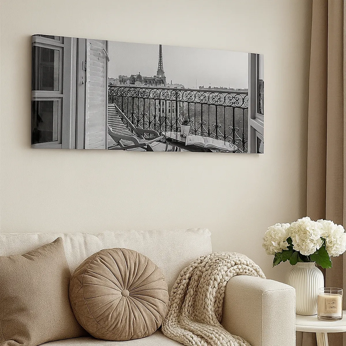 Lærredstryk - Billede på lærred - Eftermiddag i Paris - 30x30 cm