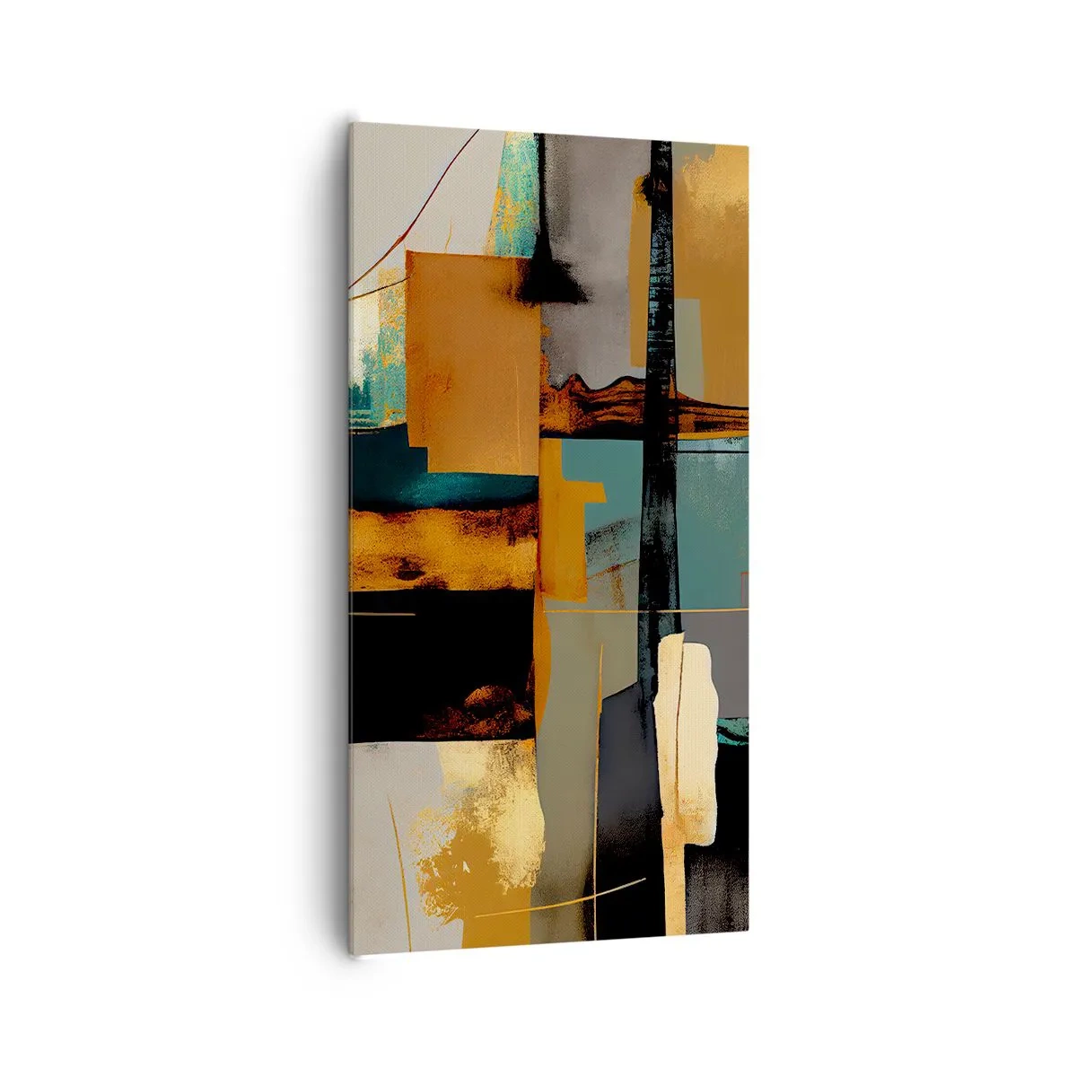 Lærredstryk - Billede på lærred - Abstraktion - lys og skygge - 65x120 cm