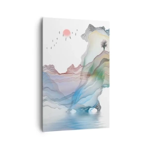 Lærredstryk - Billede på lærred - Mod krystalbjergene - 80x120 cm