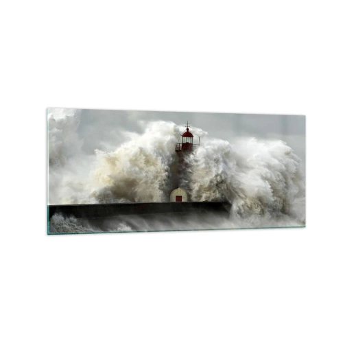 Billede på glas - Havets vrede - 120x50 cm
