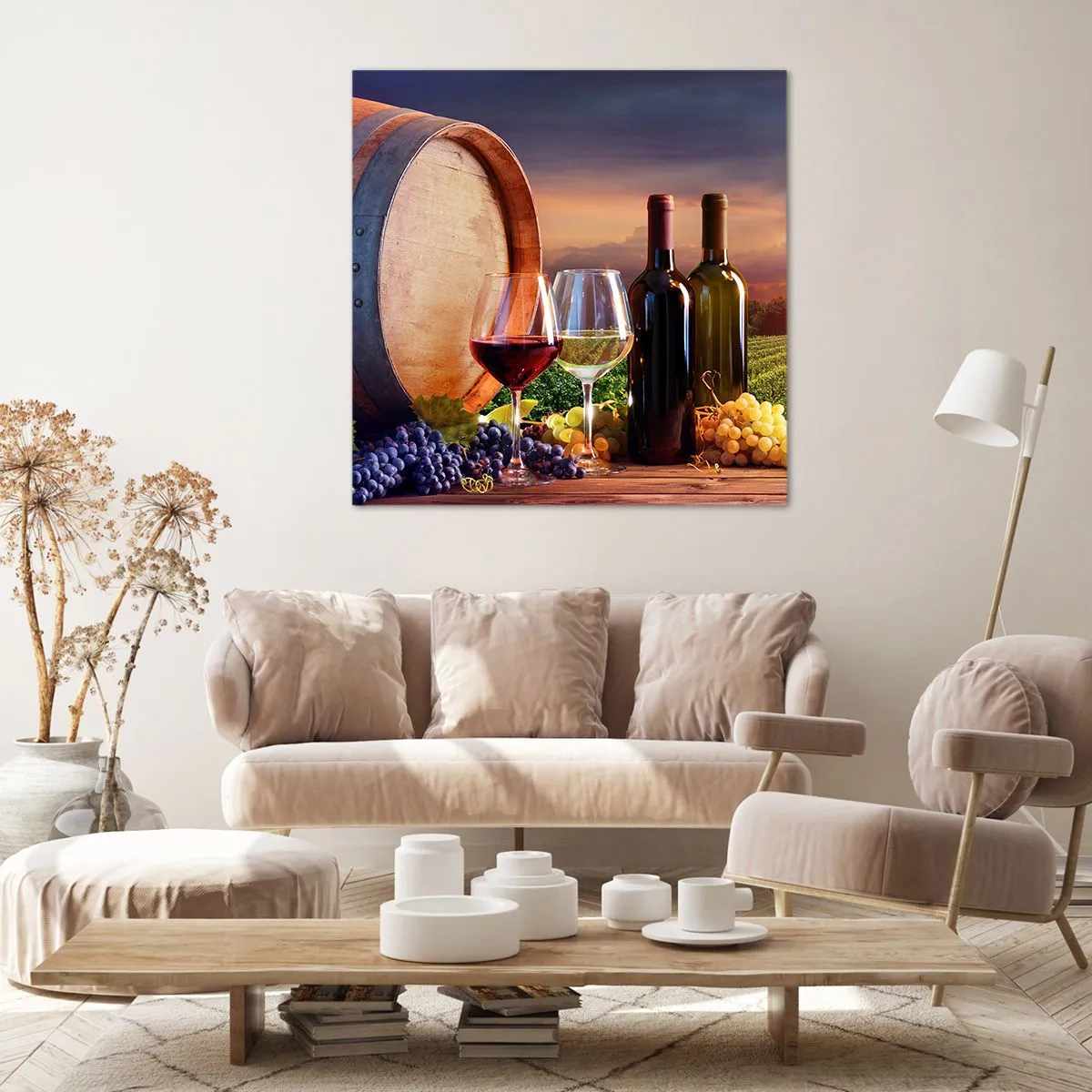 Lærredstryk - Billede på lærred - Livet har smag her - 60x60 cm