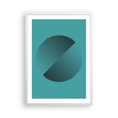 Plakat i hvid ramme - Cirklen - en geometrisk variation - 50x70 cm